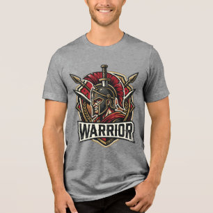 Warrior Motivational Bold Typography Unisex Bella Tri-Blend Shirt