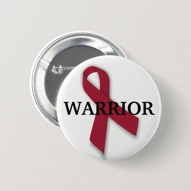 Warrior Multiple Myeloma Awareness 6 Cm Round Badge (Front & Back)