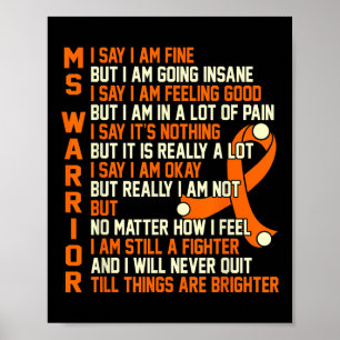Warrior Multiple Sclerosis Awareness Graphic Poster
