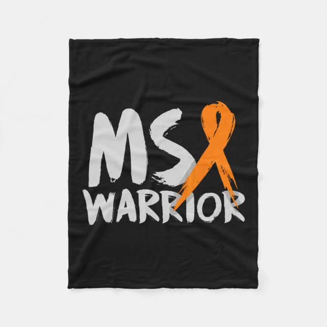 Warrior Multiple Sclerosis Awareness Month  Fleece Blanket (Front)
