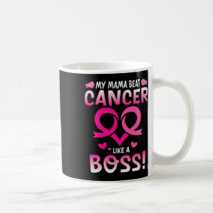 Warrior My Mama Beat Breast Cancer Like A Boss Fig Coffee Mug