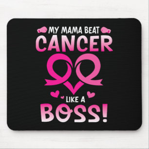 Warrior My Mama Beat Breast Cancer Like A Boss Fig Mouse Mat