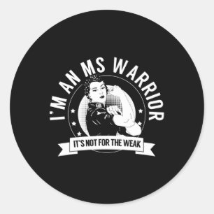 Warrior Nftw Multiple Sclerosis Awareness Ms Warri Classic Round Sticker