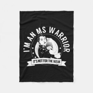 Warrior Nftw Multiple Sclerosis Awareness Ms Warri Fleece Blanket