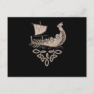 Warrior Norse Mythology Viking Ship Valhalla Gift Postcard