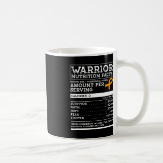 Warrior Nutrition Facts Leukaemia Awareness Ribbon Coffee Mug