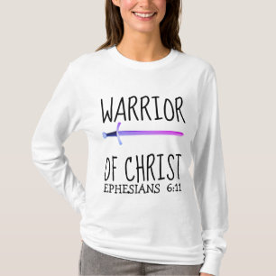 WARRIOR OF CHRIST WOMAN, LADIES CHRISTIAN T-Shirts