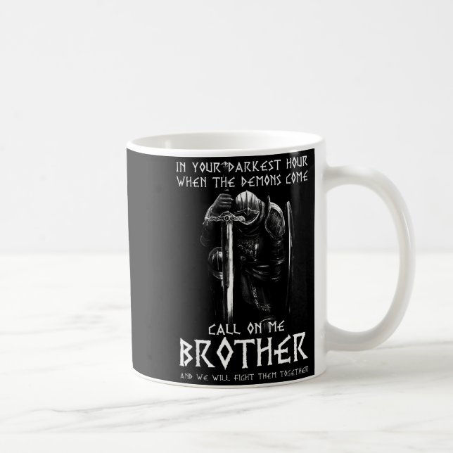 Warrior Of God Call On Me Bother Fight Knight Temp Coffee Mug (Right)