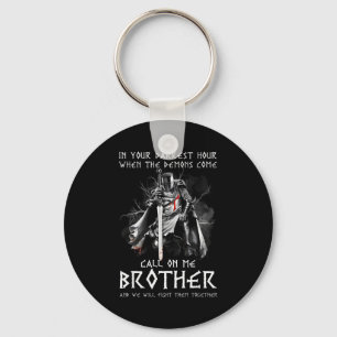 Warrior Of God Call On Me Bother Fight Knight Temp Key Ring