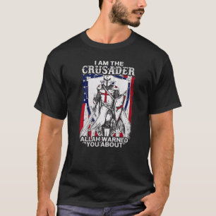 Warrior Of God Warned You About America Flag Crusa T-Shirt