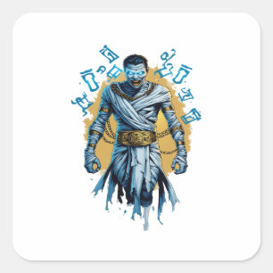 Warrior of the Nile T-Shirt – Pharaoh Inspired Art Square Sticker