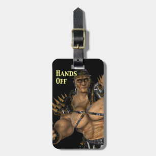Warrior Ogre Says Hands Off Easy ID Personalised Luggage Tag