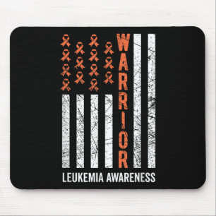 Warrior Orange Ribbon Leukaemia Cancer Awareness Mouse Mat