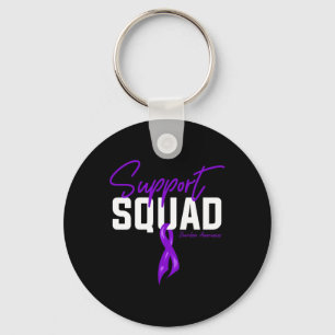 Warrior Overdose Awareness Month Support Squad Pur Key Ring