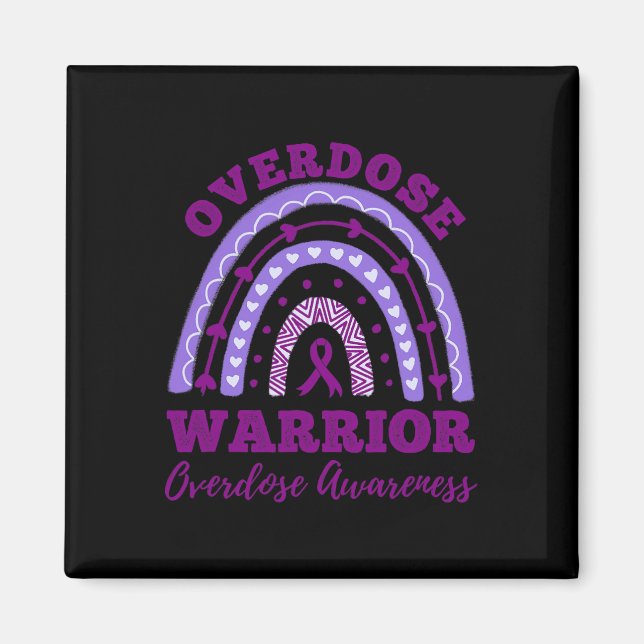 Warrior Overdose Awareness Rainbow  Magnet (Front)