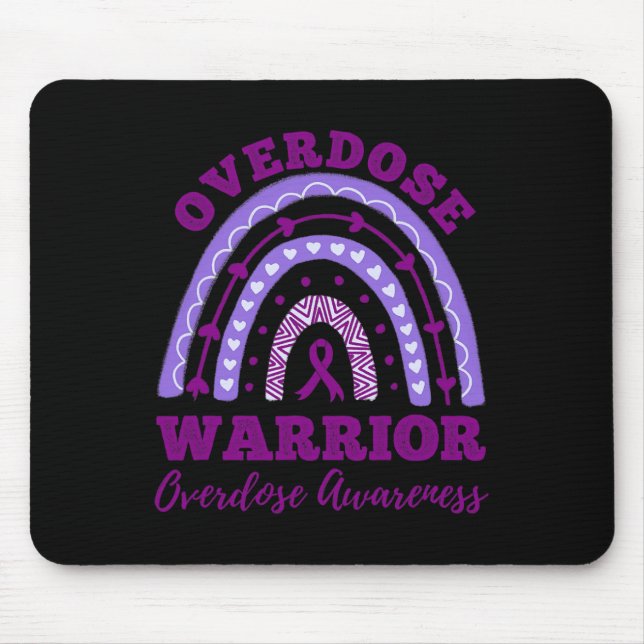 Warrior Overdose Awareness Rainbow  Mouse Mat (Front)