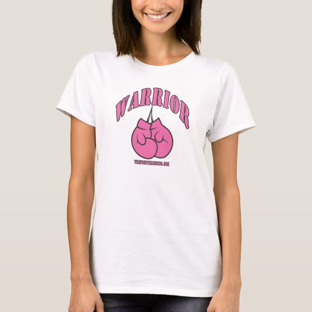 Warrior Pink Boxing Gloves T-Shirt (Front)