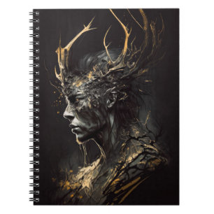 Warrior Portrait Fantasy Painting Dark Character Notebook