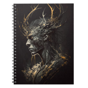 Warrior Portrait Fantasy Painting Dark Character Notebook