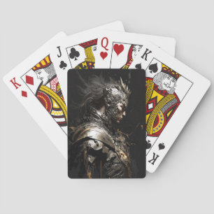 Warrior Portrait Fantasy Painting Dark Character Playing Cards