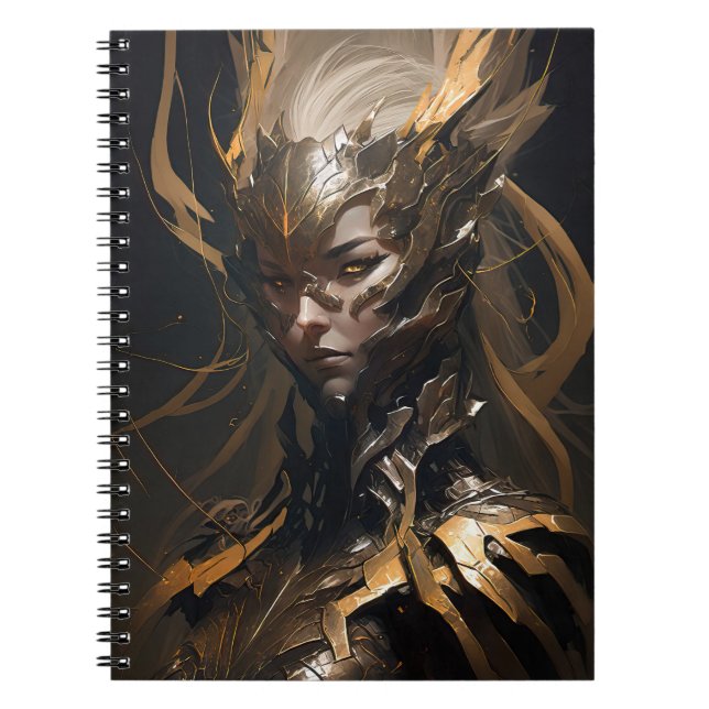Warrior Portrait Fantasy Painting Wild Spirit Notebook (Front)