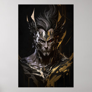 Warrior Portrait Fantasy Painting Wild Spirit Poster