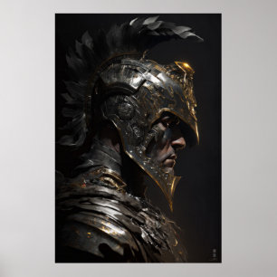 Warrior Portrait Fantasy Painting Wild Spirit Poster