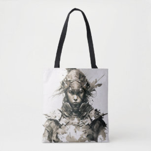 Warrior Portrait Painting Historic Adventure Tote Bag