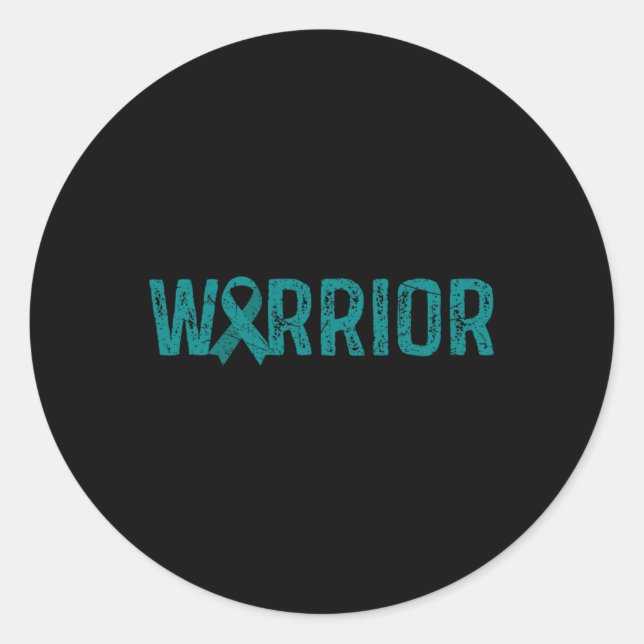 Warrior Post Traumatic Stress Disorder Awareness  Classic Round Sticker (Front)