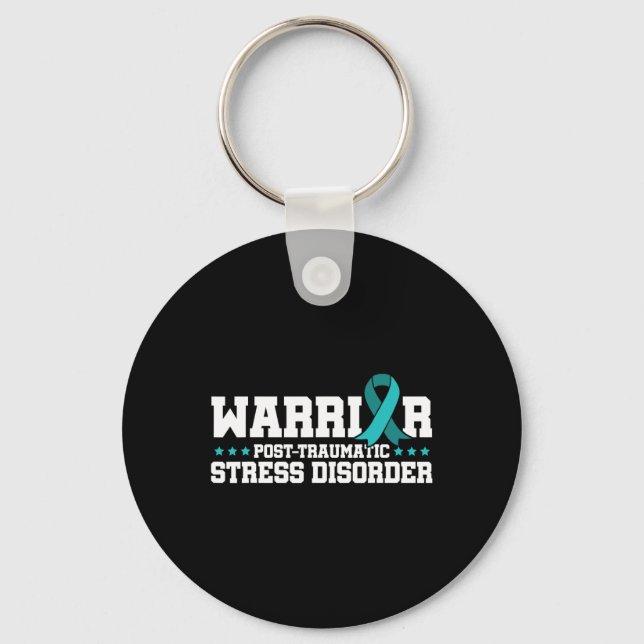 Warrior Post-traumatic Stress Disorder Awareness M Key Ring (Front)