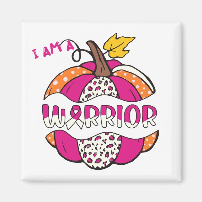 Warrior Pumpkin - Pink Magnet (Front)