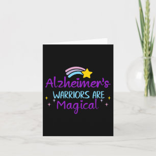 Warrior Purple Ribbon Awareness Dementia Support Card