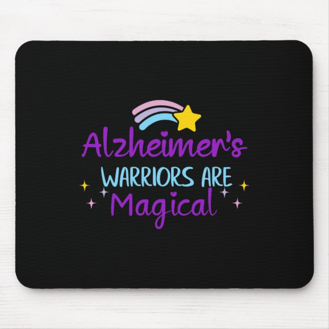 Warrior Purple Ribbon Awareness Dementia Support  Mouse Mat (Front)