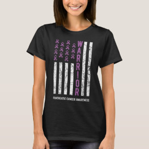 Warrior Purple Ribbon Pancreatic Cancer Awareness  T-Shirt