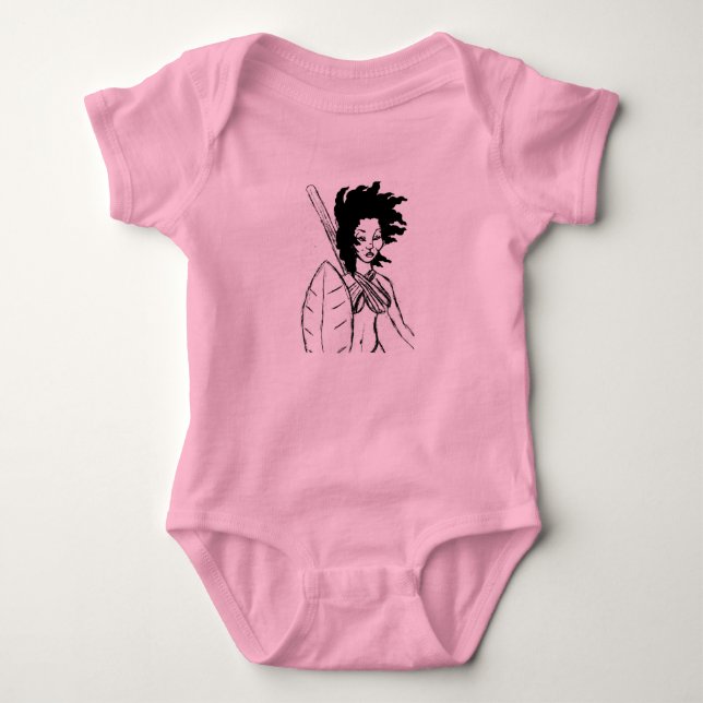 warrior queen baby bodysuit (Front)
