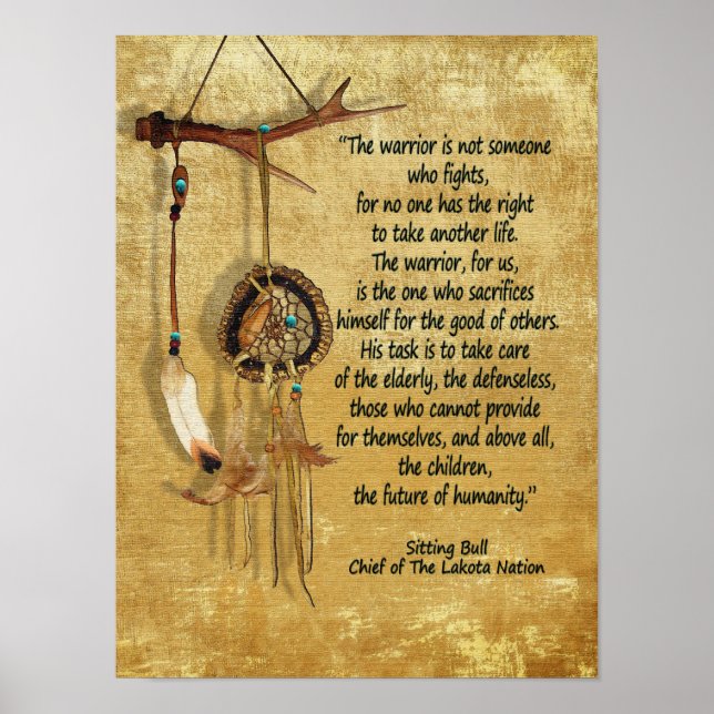 Warrior quote Dreamcatcher  Poster (Front)