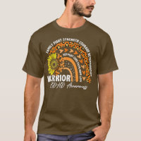 Warrior Rainbow Orange Ribbon ADHD Awareness