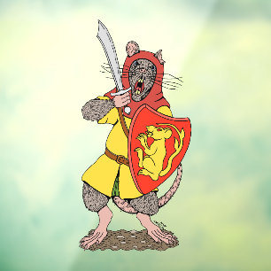 Warrior Rat with Falchion Window Cling