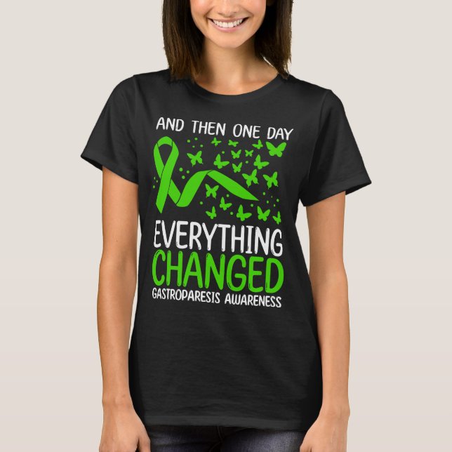 Warrior Ribbon Fighter Gastroparesis Awareness T-Shirt (Front)