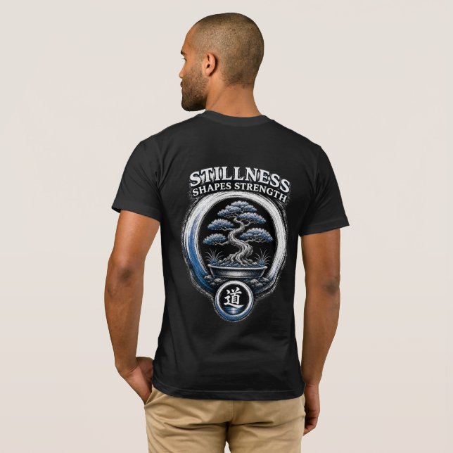 Warrior’s Path Stillness Shapes Strength T-Shirt (Back Full)