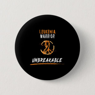 Warrior Shirt Leukaemia Awareness 6 Cm Round Badge