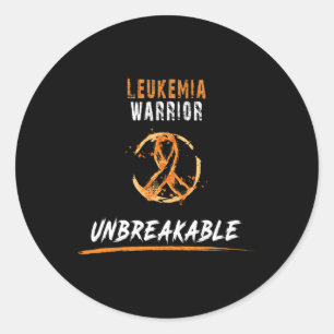 Warrior Shirt Leukaemia Awareness Classic Round Sticker
