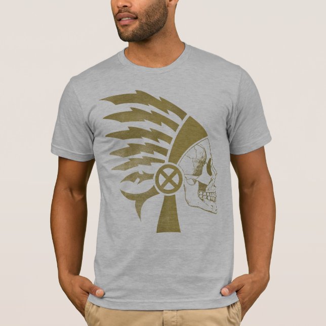 Warrior Skull gold T-Shirt (Front)