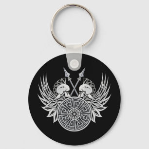 Warrior Skulls Key Ring