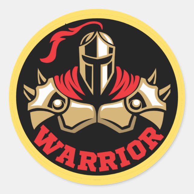 Warrior Spirit Classic Round Sticker (Front)