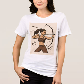 "Warrior Spirit – Girl with Bow & Arrow Tee" Tri-Blend Shirt