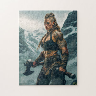 Warrior Spirit of Viking Woman Channeling Jigsaw Puzzle