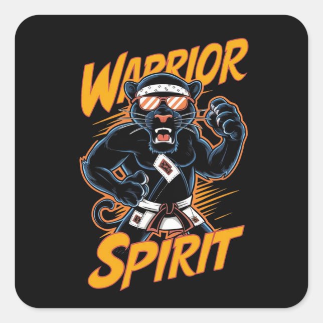 Warrior Spirit Square Sticker (Front)
