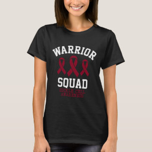Warrior Squad - Sickle Cell Awareness Month Burgun T-Shirt