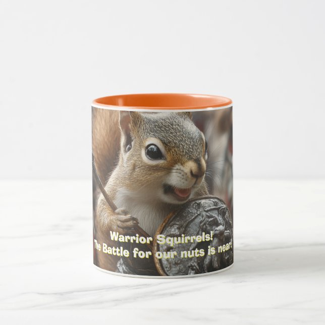 Warrior Squirrels Two-Tone Coffee Mug (Center)